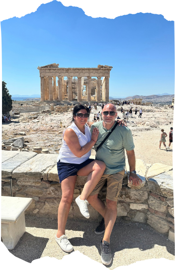 Makis and Rose at the Acropolis