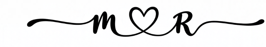 M heart R monogram